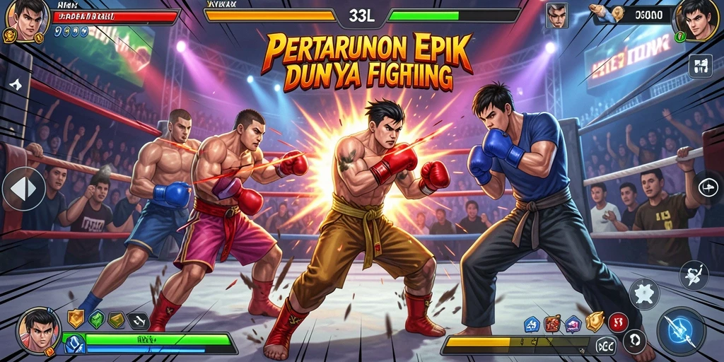 Screenshot utama 33L menunjukkan aksi pertarungan yang intens dan mendebarkan.