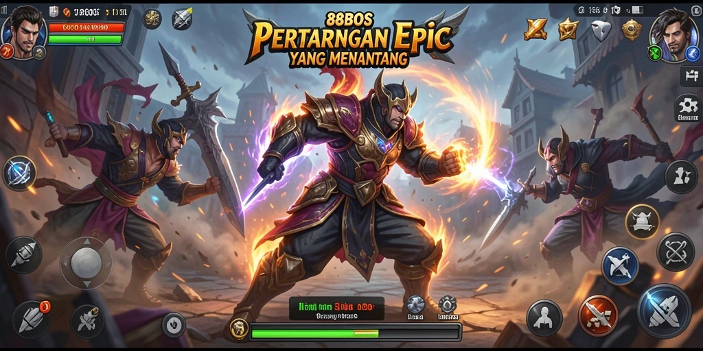 Tampilan gameplay seru dalam 88BOS dengan pertarungan yang mendebarkan.