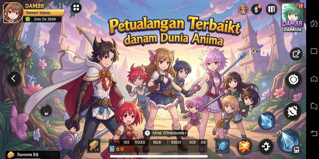 Tampilan gameplay seru dalam DAM88 dengan karakter anime favorit.