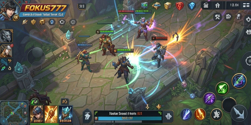Tampilan screenshot FOKUS777 menampilkan aksi gameplay SLG yang menegangkan.