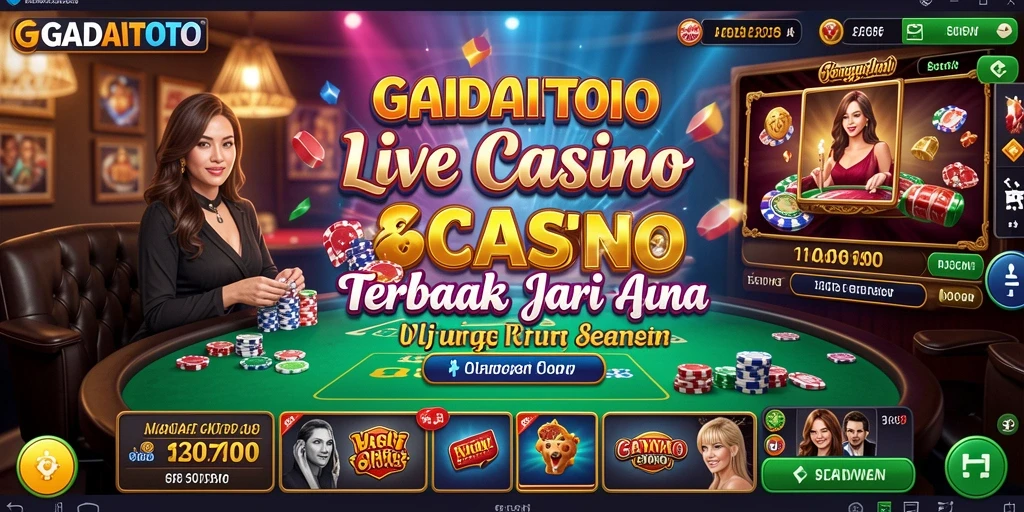 Screenshot utama GADAITOTO menampilkan dealer profesional dan gameplay menarik.