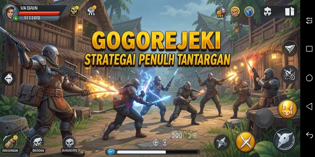 Tampilan gameplay penuh aksi dan strategi dari GOGOREJEKI.