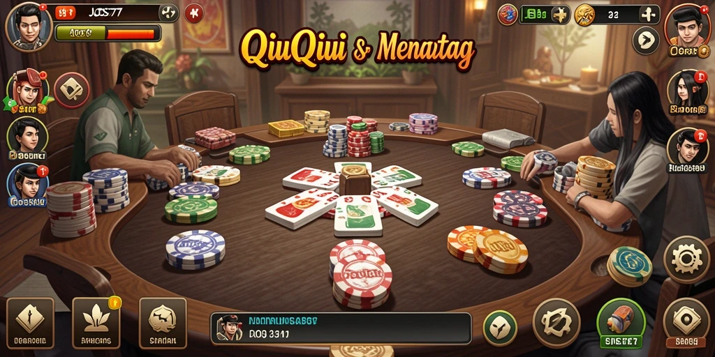 Screenshot utama JOS77 menampilkan pengalaman seru permainan QiuQiu.
