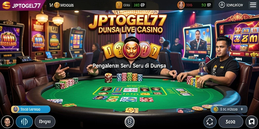 Tampilan menarik gameplay Live Casino di JPTOGEL77.