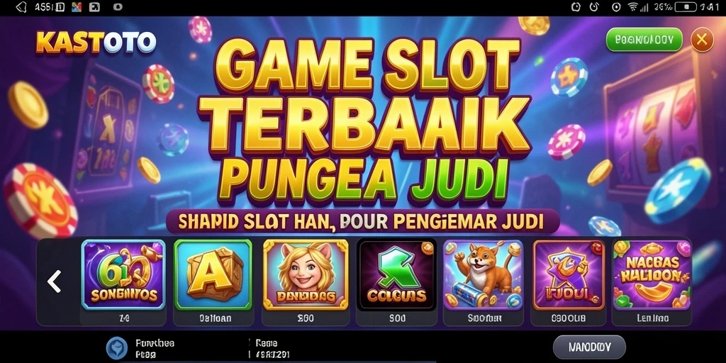Gameplay menarik KASTOTO dengan gulungan berputar dan tema slot yang bervariasi.
