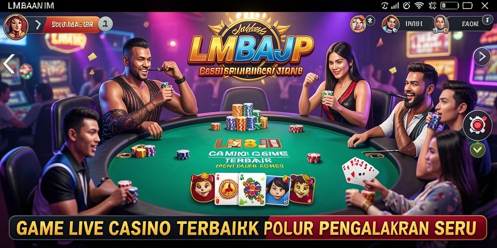 Tampilan gameplay seru di aplikasi Live Casino LMBAJP.