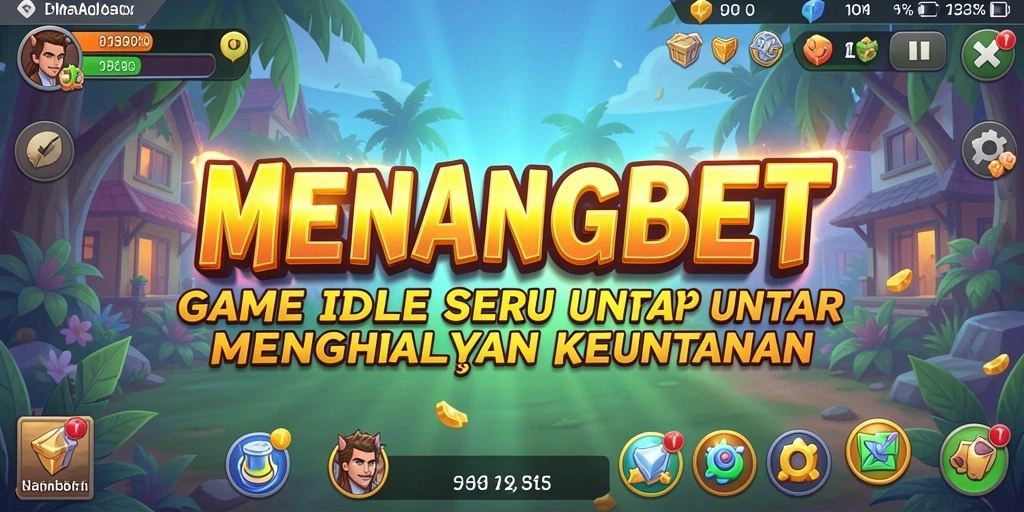 Tampilan gameplay <strong>MENANGBET</strong> dengan fitur Idle yang menarik dan penuh warna.