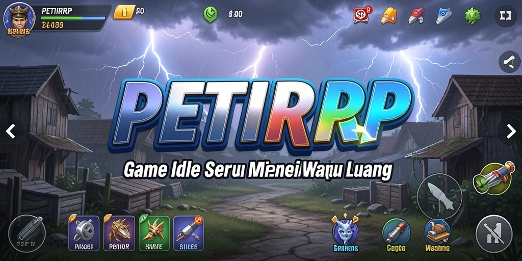 Tampilan gameplay seru dari PETIRRP dengan mekanisme Idle yang menarik.