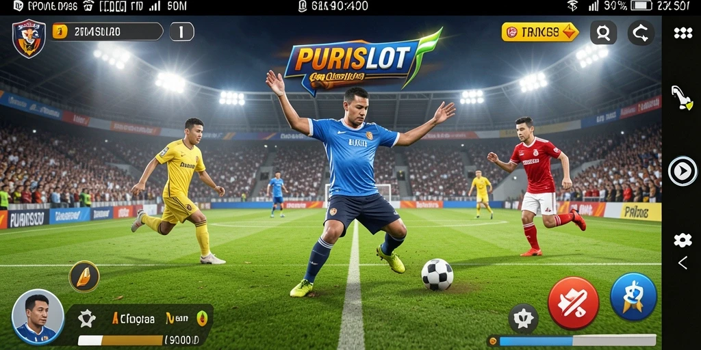 Gameplay PURISLOT yang mendebarkan dalam olahraga kompetitif.