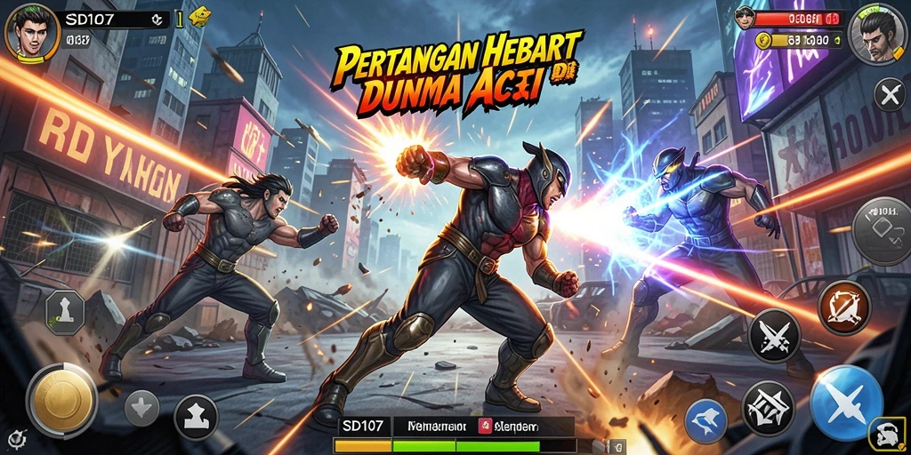 Tampilan mendebarkan dari gameplay aksi di SD107.